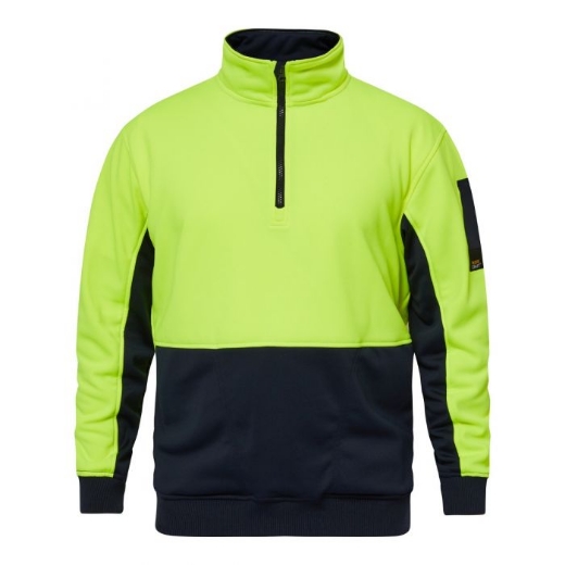 Picture of WorkCraft, Crest Hi Vis Two Tone 1/2 Zip Pullover